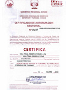 inca trail tour operator certification