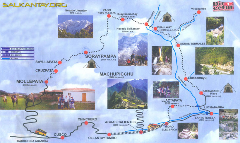 SALKANTAY TREK MAP